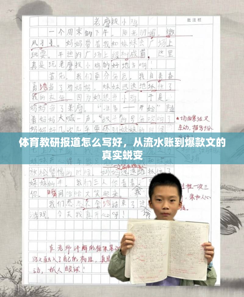 体育教研报道怎么写好，从流水账到爆款文的真实蜕变