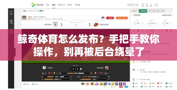 鲸奇体育怎么发布？手把手教你操作，别再被后台绕晕了