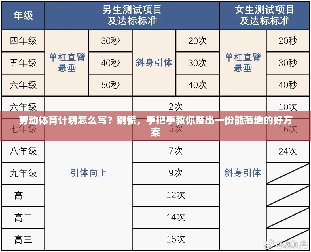 劳动体育计划怎么写？别慌，手把手教你整出一份能落地的好方案