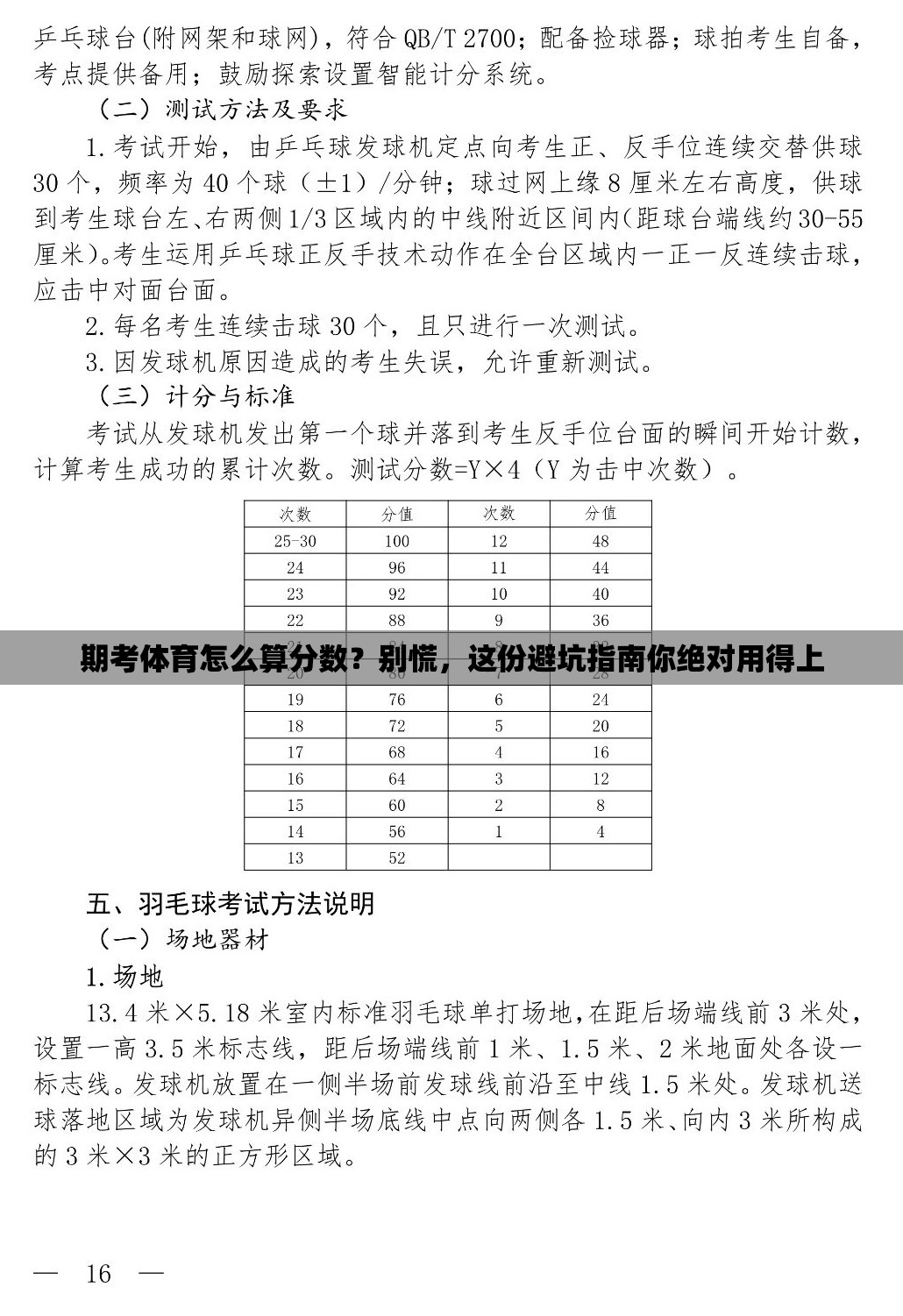 期考体育怎么算分数？别慌，这份避坑指南你绝对用得上